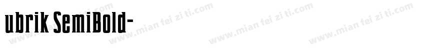 ubrik SemiBold字体转换
